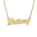 Custom/Personalized Nameplate with Gemstone Necklace